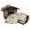 Домик с площадкой для животных, подушки, съемная крыша, бежево-коричневый, бязь